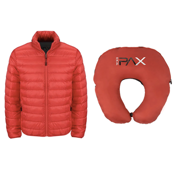 The puffer jacket that turns into a travel pillow