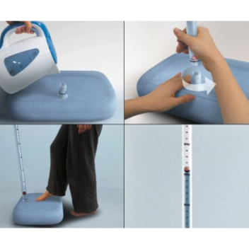 add water to the bag and accurately measure your weight