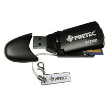 A multiple function USB flash storage device with built-in card reader