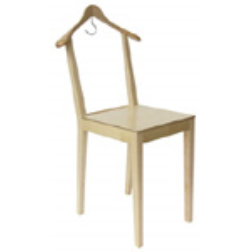 Chair with built-in coat hanger