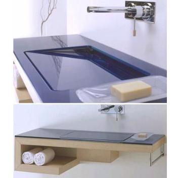 Tilting hidden sink