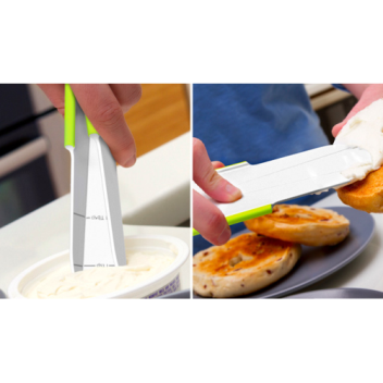 Spoon that can scoop, measures and spread