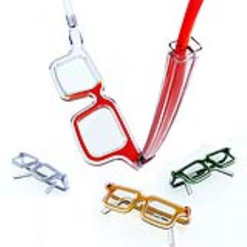 Hollow glasses frame that can be filled with different coloured fluids