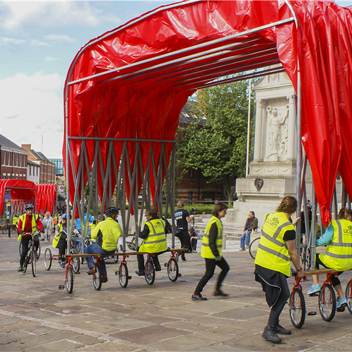 Expandable Canopy On Wheels