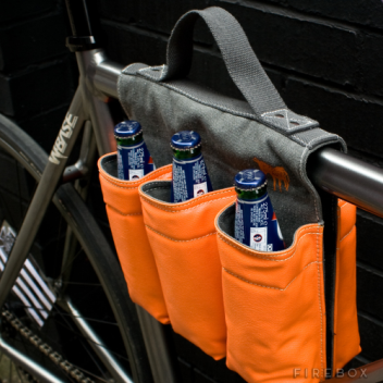 The 6-Bottle bike bag, designed with cyclists in mind and featuring a secure Velcro attachment system you’ll be able to stay "refreshed" on your ride.