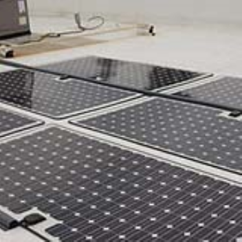 Adhesive back allows lightweight solar panels to easily be installed