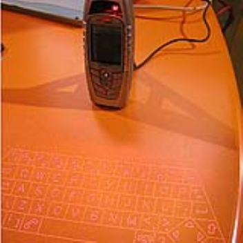 A GSM with a built-in virtual keyboard