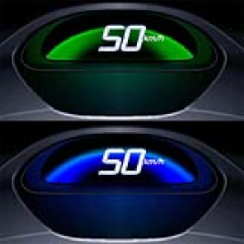 Speedometer changes colour to show your driving style