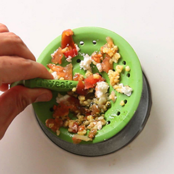 Strainer That Tosses Drain Waste Without The Mess