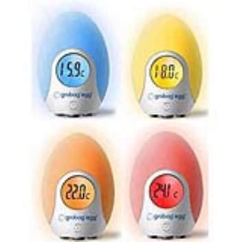 The Grobag Egg shows you the temperature in easy to "read" colours