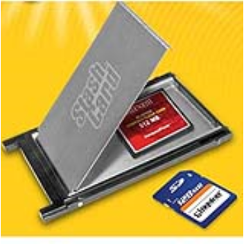 PCMCIA card for storing things in the empty slot in a laptop