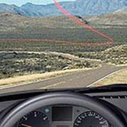 3D cable image on a windscreen helps guide the driver