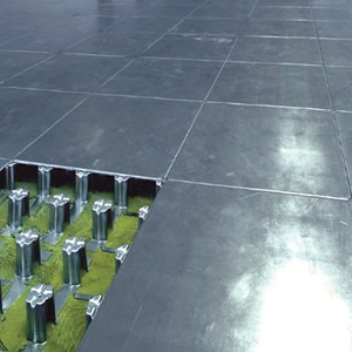 A space-saving cellular flooring system