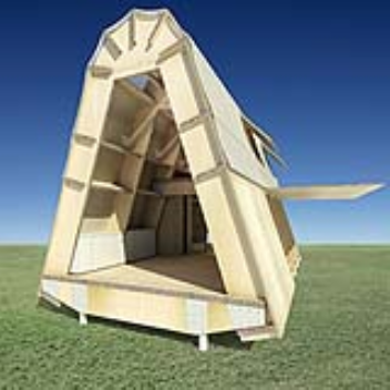 A house which is made of cardboard