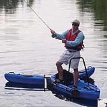 A kayak with an extendable outrigger system for stabilization