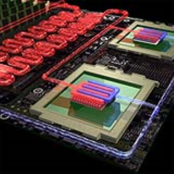 A system of chip-level water-cooling to keep processors cooled