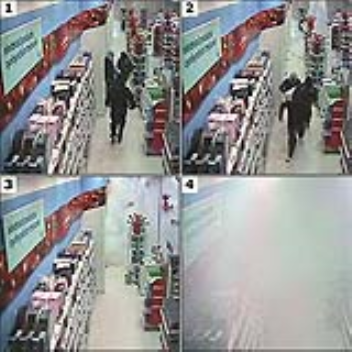 Deter armed robbers by emitting a cloud of blinding fog