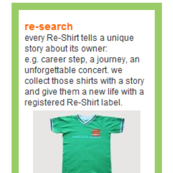 Second hand t-shirts with their stories