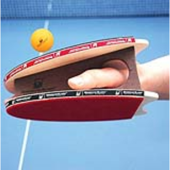 table tennis paddles that are worn like mittens