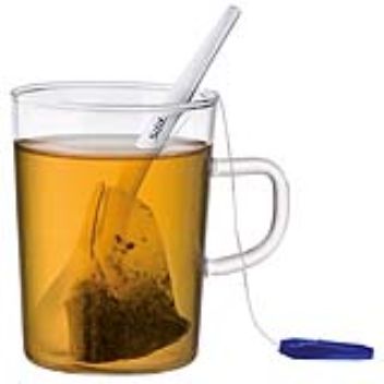 Teaspoon with a slit for the teabag