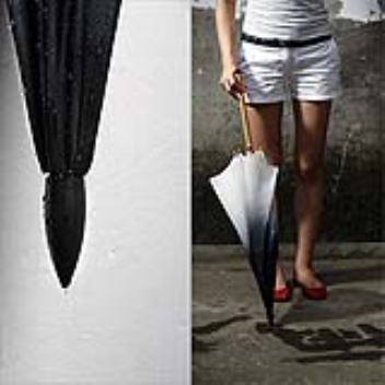 Umbrella with a brush tip lets you draw