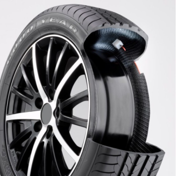 All the components of Goodyear's AMT system are contained within the tire