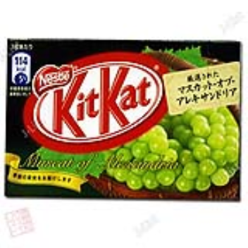 Kit Kat chocolate with wine grapes