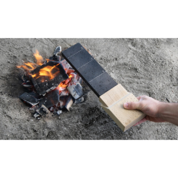 personal heating device that uses heat from a fire