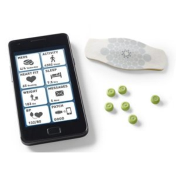 a chip sends a signal via cell phone to doctors to let them know when and if medication was taken.