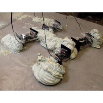 Robot builds its own body from sprayable foam