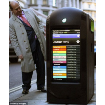 LCD Smart Recycling Bins in London