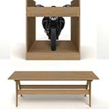 Crate that motorcycle is delivered in, can be converted to a table