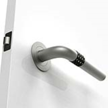 Doorhandle with integrated number lock