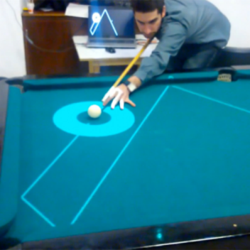 augmented reality laser guides for playing pool