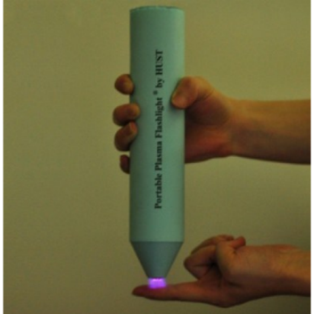 The handheld plasma flashlight that can rid the skin of bacteria in an instant (Image: X. Pei et al., Journal of Physics D: Applied Physics)