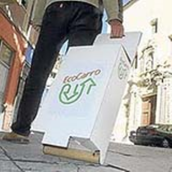 Shopping cart made of cardboard