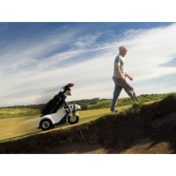 A device that can trail you around the course without recourse to any form of remote control