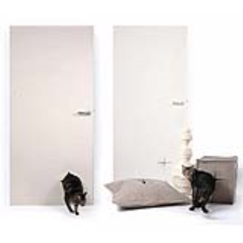 Doors that have a simple felt opening for pets