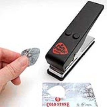 Puncher to create guitar picks from plastic cards