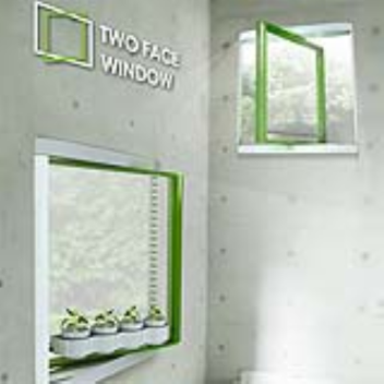 window rotates around its axis for easier cleaning