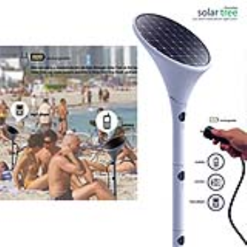 Portable solar charger with multiple plugs