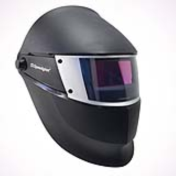 Welding helmet with an auto-darkening filter to protect the eyes