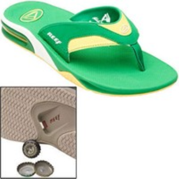 Sandals with bottle opener