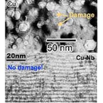 Nanoscale composites that can endure high temperatures, radiation and extreme mechanical loading