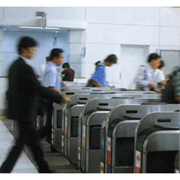 An experimental system that produces electricity as people pass through ticket gates