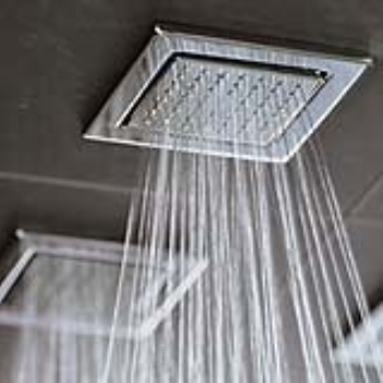 Shower tiles that are almost flush in the ceiling