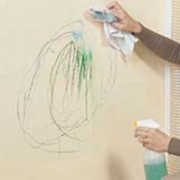 Paint with a stain protector which makes it easily washable