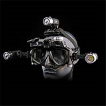 Underwater camera mask with lights and HD