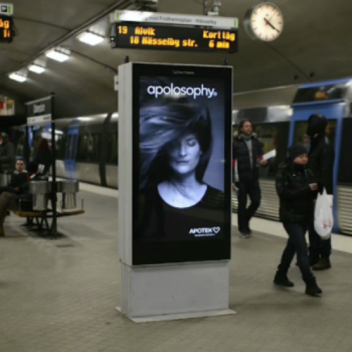 Billboard Comes Alive Whenever A Train Pulls Into The Station