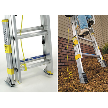 Eliminate uneven ground with this leg-leveling device on your ladder